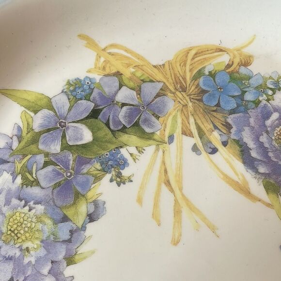 Hallmark Marjolein Bastin Serving Dish Butterfly Nature Floral Blue Skies - Picture 4 of 8